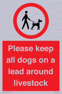 Please keep all dogs on a lead around livestock